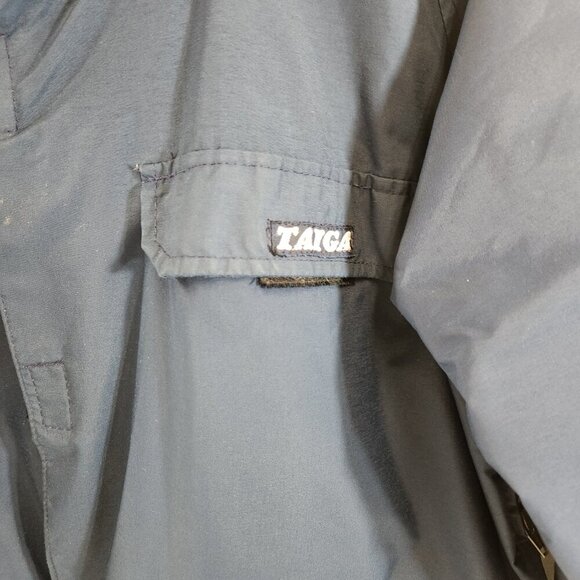 Vintage Taiga Jacket Mens Medium Blue Hooded - Picture 3 of 11